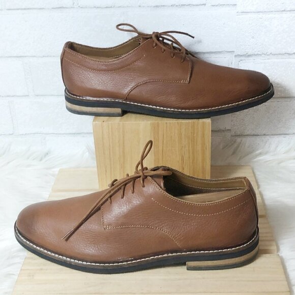 Bostonian Commonwealth Dezmin Plain Oxford Dark Tan Leather Men's Size 9M - Picture 2 of 7